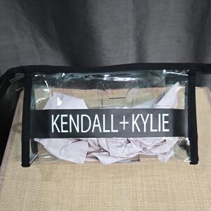 Kendall & Kylie Clear Black Trim Cosmetic Bag